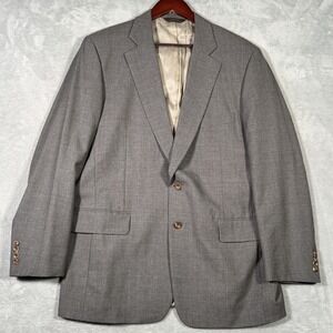 Paul Stuart Blazer Mens 43L Gray Wool‎ Semi Tall Super 100s Suit Jacket Classic